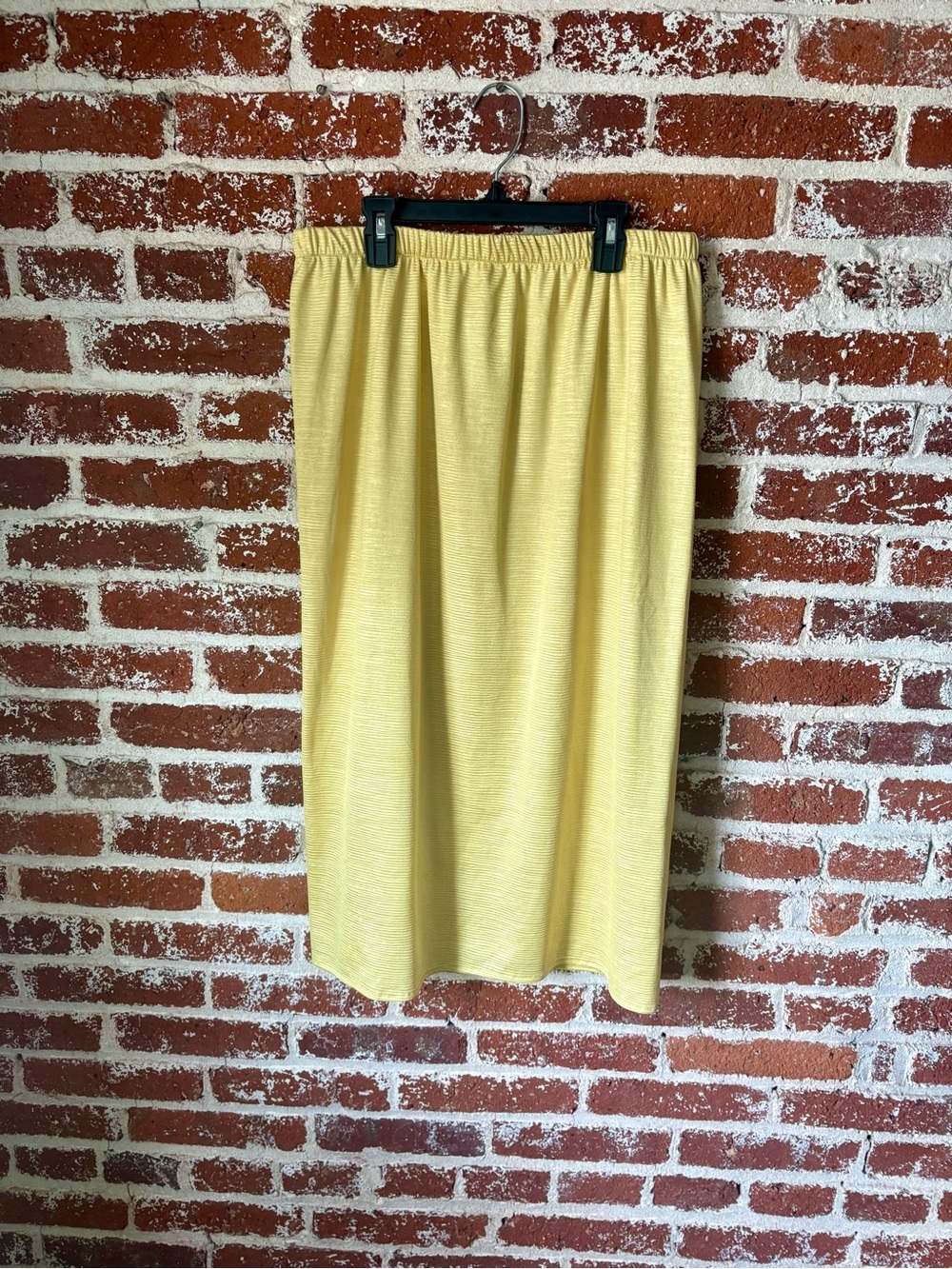Vintage Linda Lu Yellow Midi Skirt with elastic waist